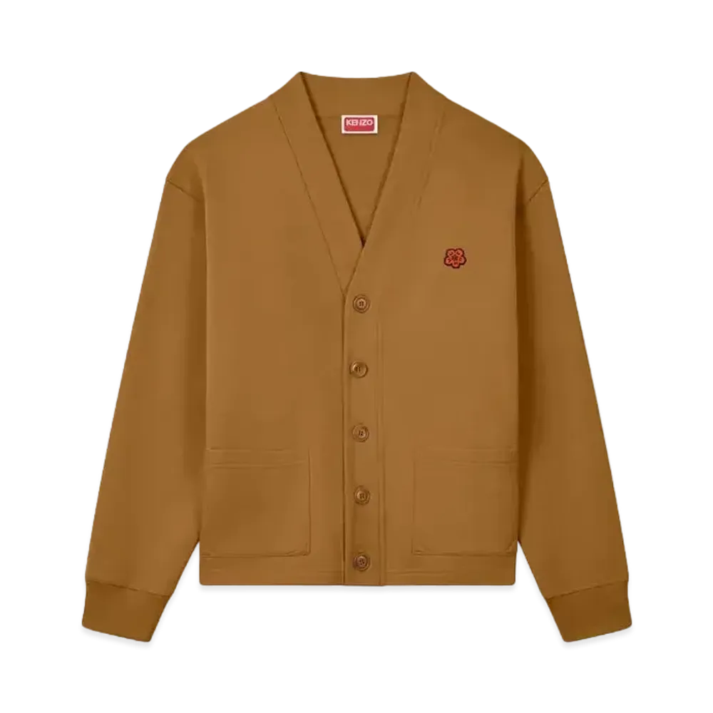 KENZO 'BOKE FLOWER' Embroidery Cardigan "Dark Camel"