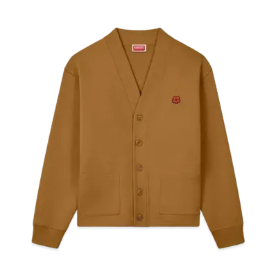 KENZO 'BOKE FLOWER' Embroidery Cardigan "Dark Camel"