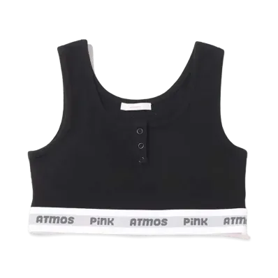 atmos pink Basic Short Rib Tank "Black"