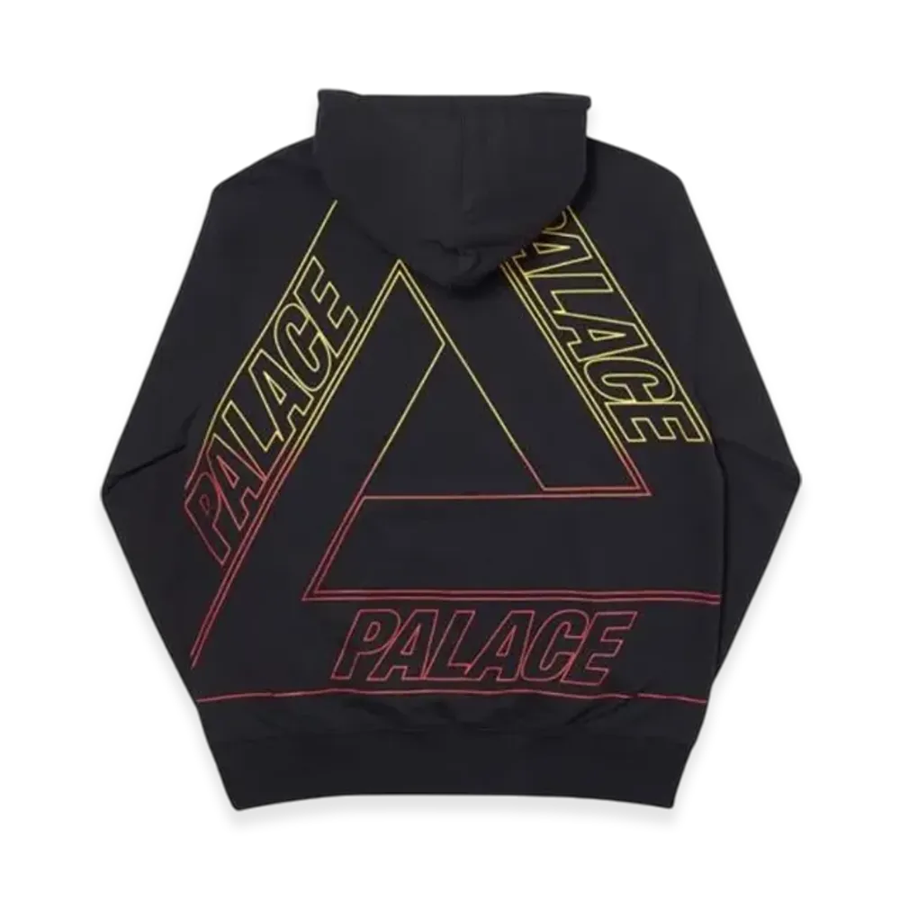 PALACE Linear Triple Fade Hood "Black"