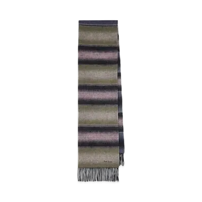 Paul Smith Gradient Stripe Wool Scarf "Green"