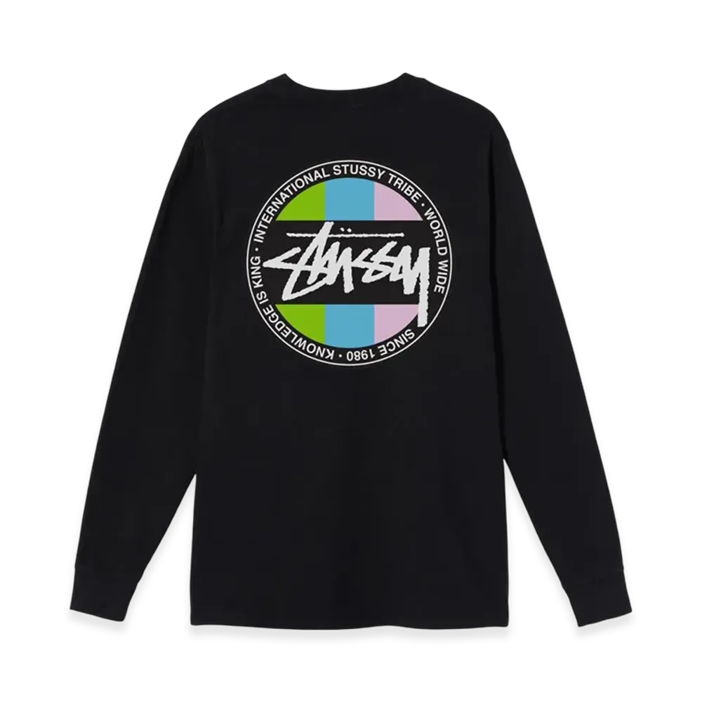 Stussy Classic Dot Dyed LS Tee "Black"