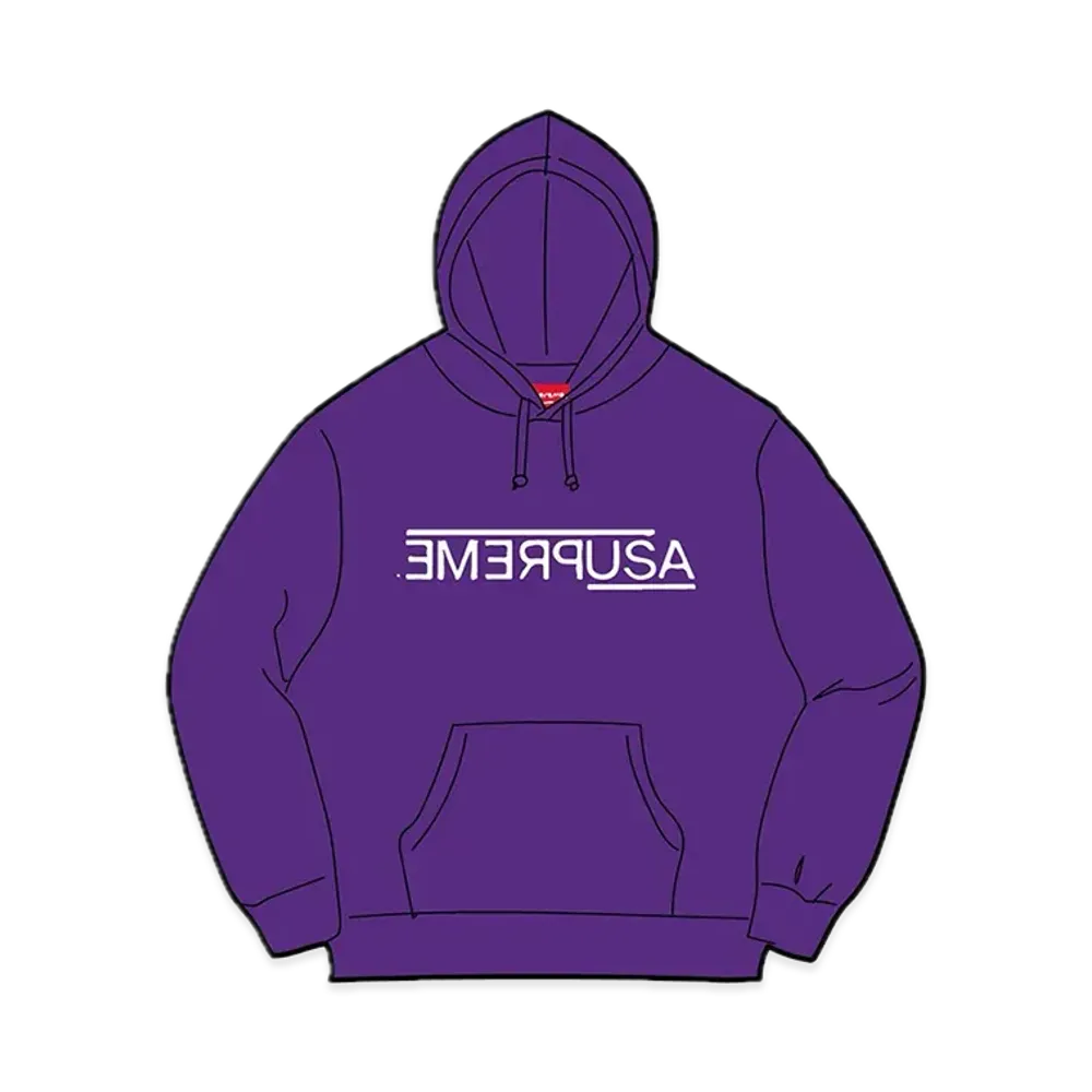 Supreme USA Hooded Sweatshirt "Purple"