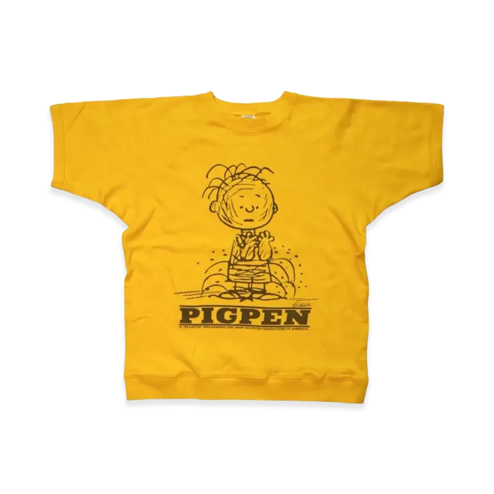 SAPEur x PEANUTS Pigpen S/S Sweat "Yellow"