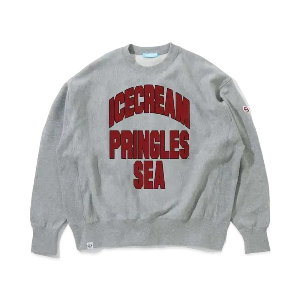 WIND AND SEA x ICECREAM x PRINGLES Cotton Sweatshirt "Gray"