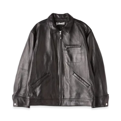 Schott Leather Tracker Jacket "Black"