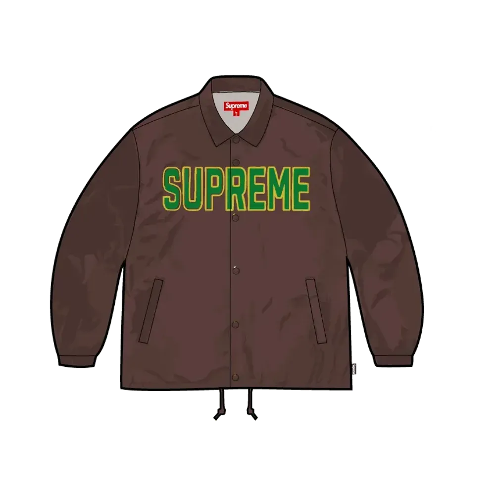 Supreme Spellout Coaches Jacket "Brown"