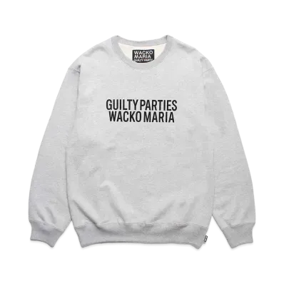 WACKO MARIA Heavy Weight Crew Neck Sweat Shirt "Gray"