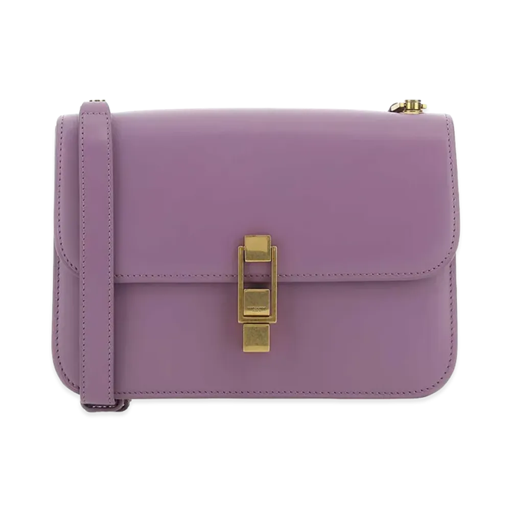 Saint Laurent Women's Leather Le CarrA© Shoulder Bag "Purple"
