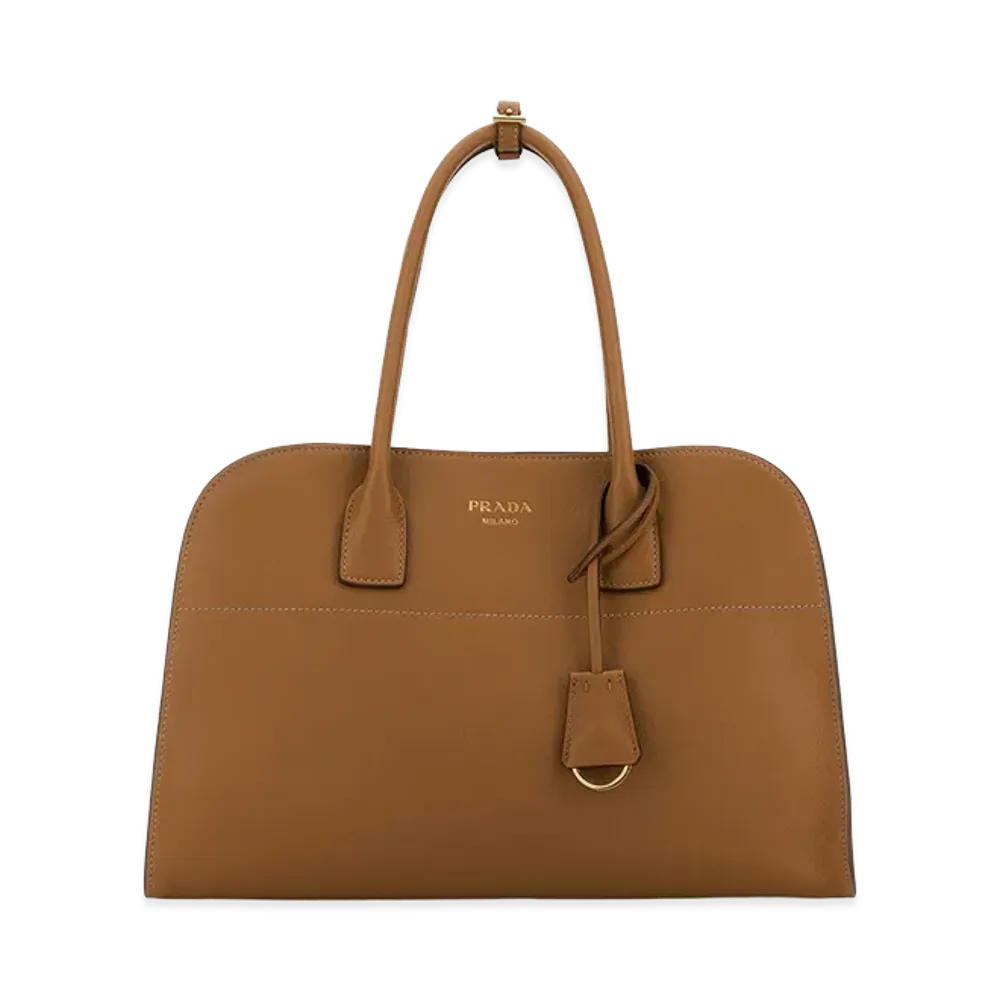 PRADA Women's Leather Medium Shopping Bag "Beige"