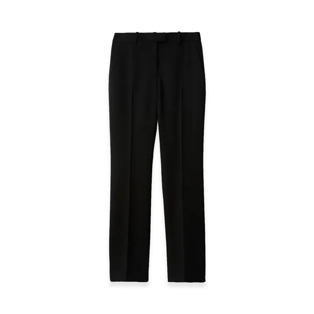 Burberry Women's Grain de Poudre Wool Tailored Trousers "Black"