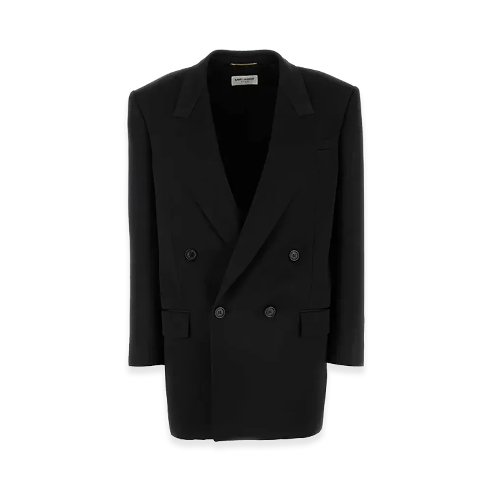 Saint Laurent Women's Satin Blazer "Black"