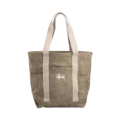 Stussy Waxed Canvas Market Tote "Stone"