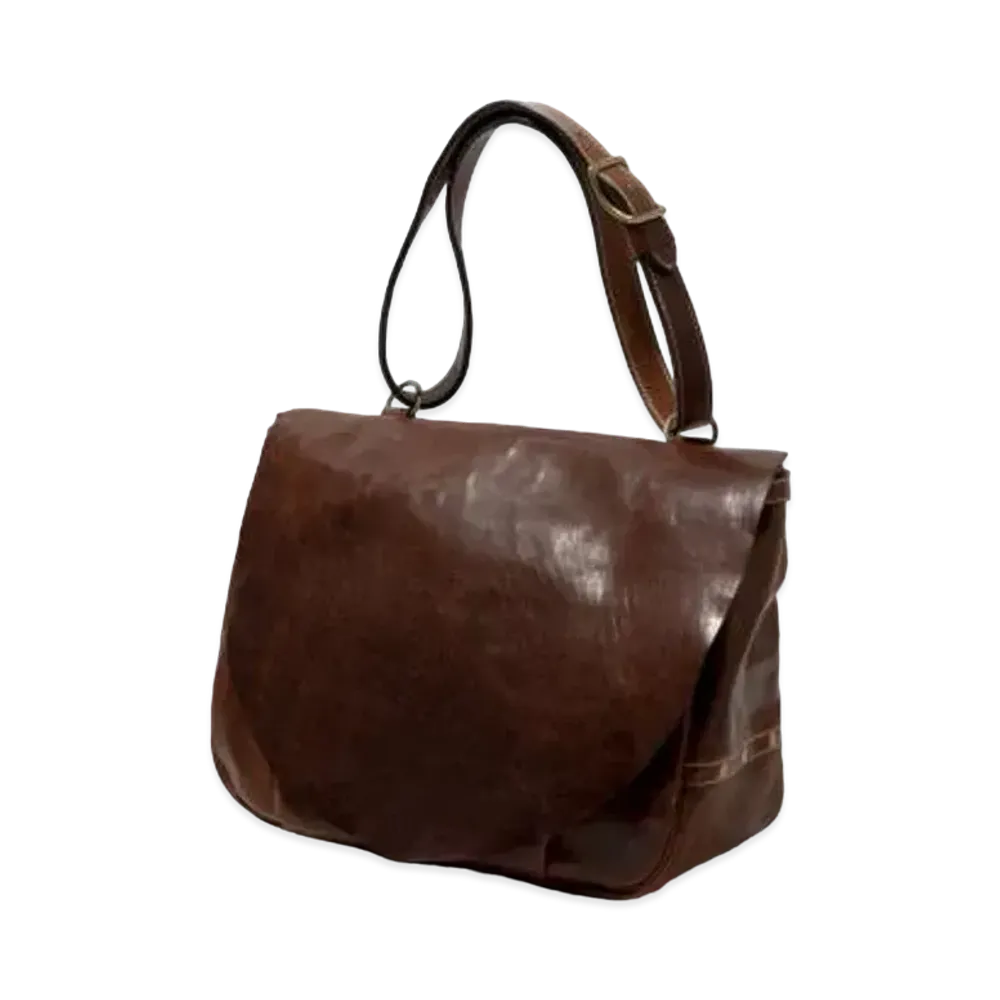 THE REAL McCOY'S FRONT-QUARTER HORSEHIDE MAIL BAG "Brown"