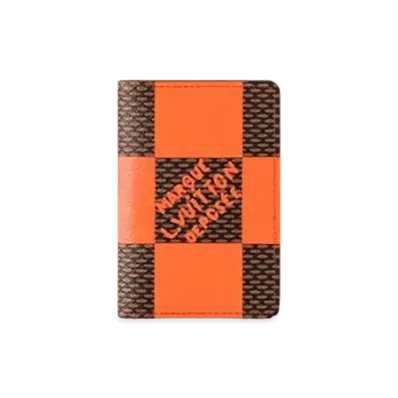 Louis Vuitton Pocket Organizer Damier Pop Online & Pop-up Store Limited "Volcano Orange"