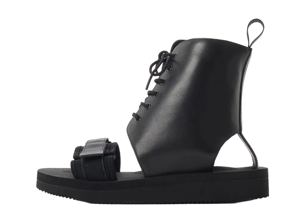 Wildside x SUICOKE Leather Sandal "Black"