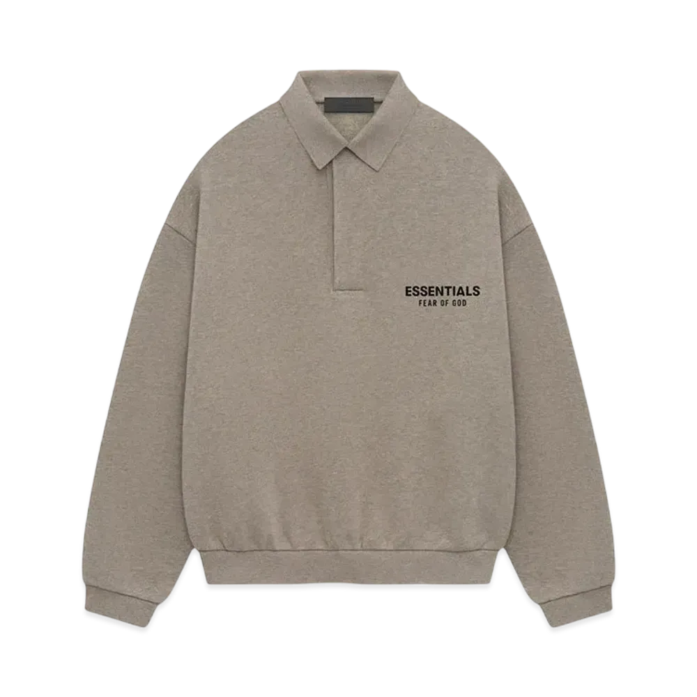 FEAR OF GOD Essentials Fleece Polo "Heather Gray"