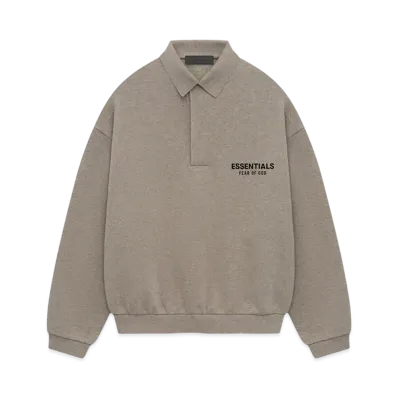 FEAR OF GOD Essentials Fleece Polo "Heather Gray"