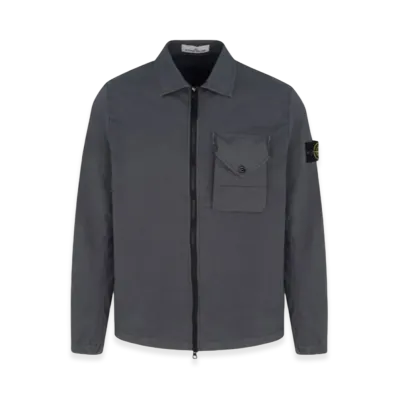 Stone Island 11010 Stretch Cotton Gabardine Overshirt - 23FW "Lead Grey"
