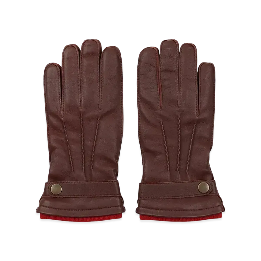 Paul Smith Hair Sheepskin Gloves "Brown"