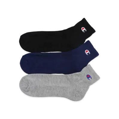 Champion 3Pair Quarter Length Socks (Half Pile) "Assort"
