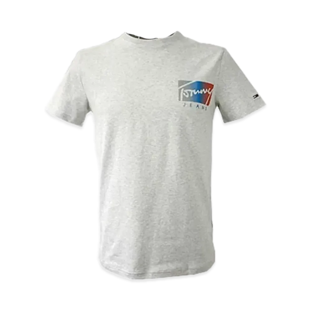 TOMMY JEANS Script Box Logo T-Shirt "SilverGrey"
