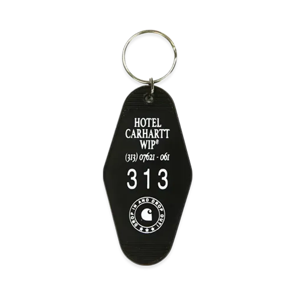 Carhartt WIP Hotel Keys Keychain "Black/White"