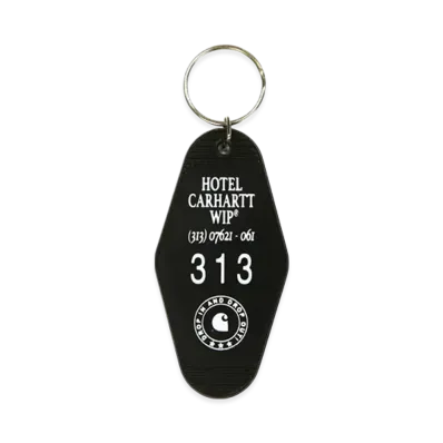 Carhartt WIP Hotel Keys Keychain "Black/White"