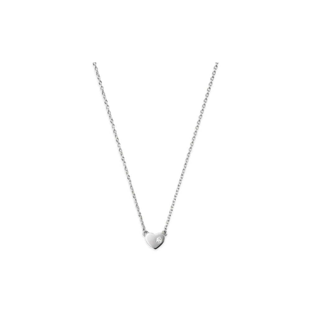 GOD ONLY KNOWS Tear Heart Necklace "Silver"