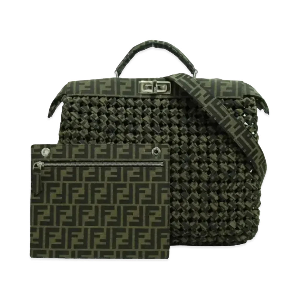 FENDI Zukka Peekaboo ISeeU Shoulder Bag "Brown"