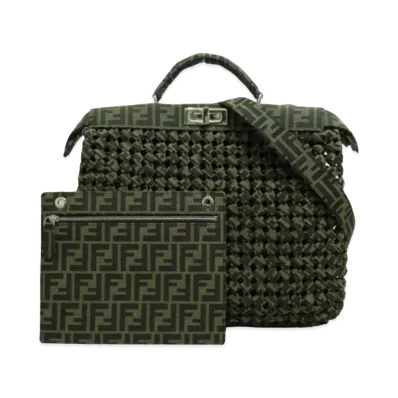 FENDI Zukka Peekaboo ISeeU Shoulder Bag "Brown"