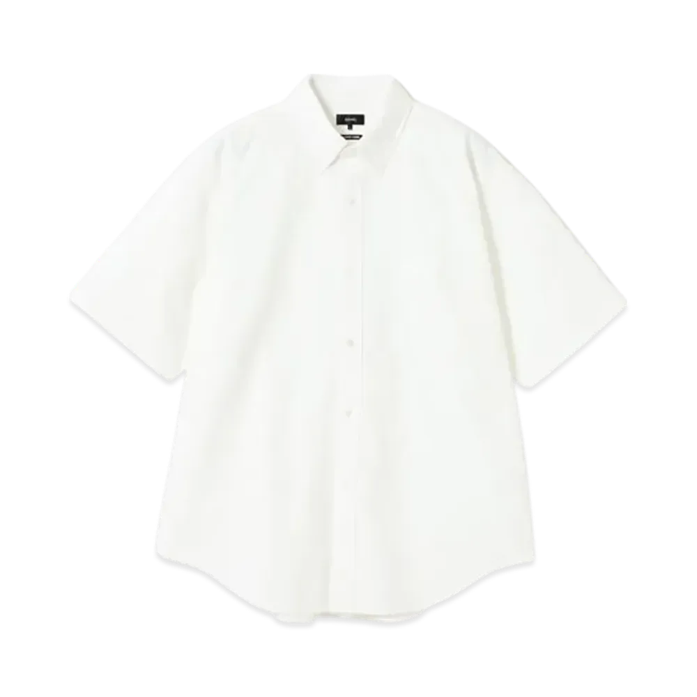 BEAMS Wide Fit 3/4 Sleeve Button Down Shirt "White"