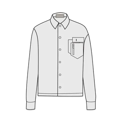 Dior x Sacai Quilting Over shirt Cotton Faille "White"