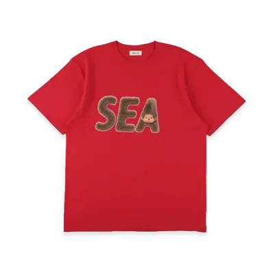 WIND AND SEA x Monchhichi Fur Og Sea Tee "Red"