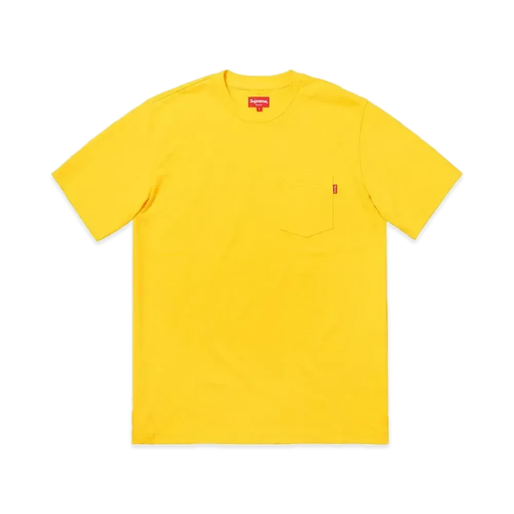 シュプリーム S/S ポケット Tシャツ "イエロー" (18FW)