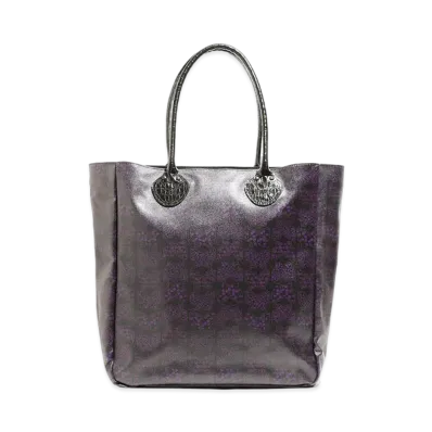 Needles LTHR. HANDLE BIG TOTE - PAPILLON PVC "Black"
