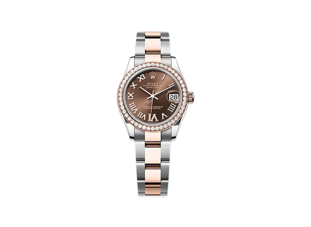 ROLEX Datejust 31mm Oystersteel & Everose Gold Diamond 278381RBR "Chocolate"