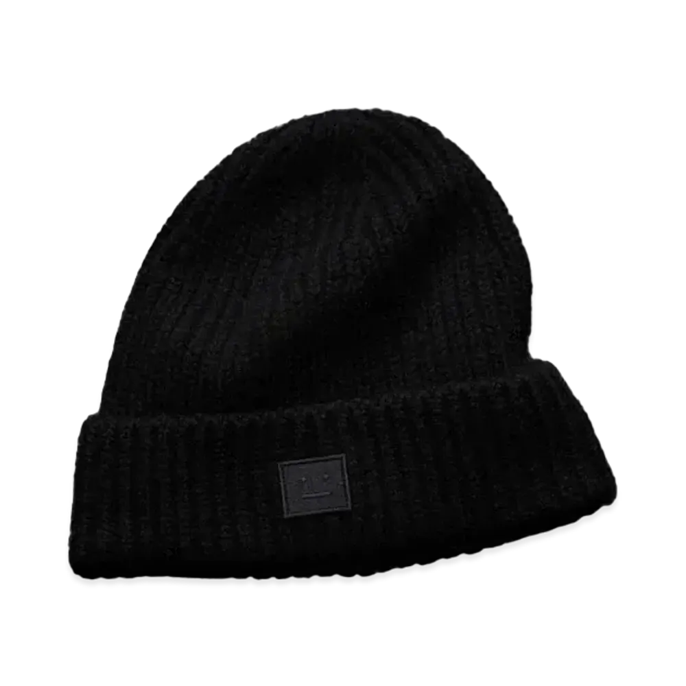 Acne Studios Wool Knit Beanie - Kids "Black"