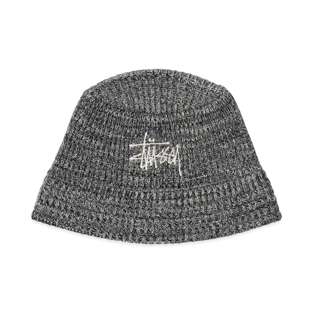 Stussy MIXED YARN KNIT BUCKET HAT "Black"