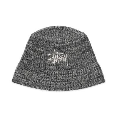 Stussy MIXED YARN KNIT BUCKET HAT "Black"