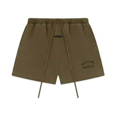 FEAR OF GOD ESSENTIALS Fleece Soccer Short "Olive"