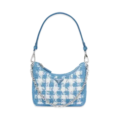 PRADA Re Edition Crochet Mini Bag "Light Blue"