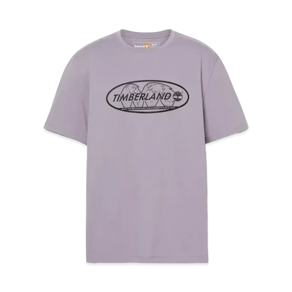 Timberland Allgender Short Sleeve Back Graphic Tee "Purple Ash"