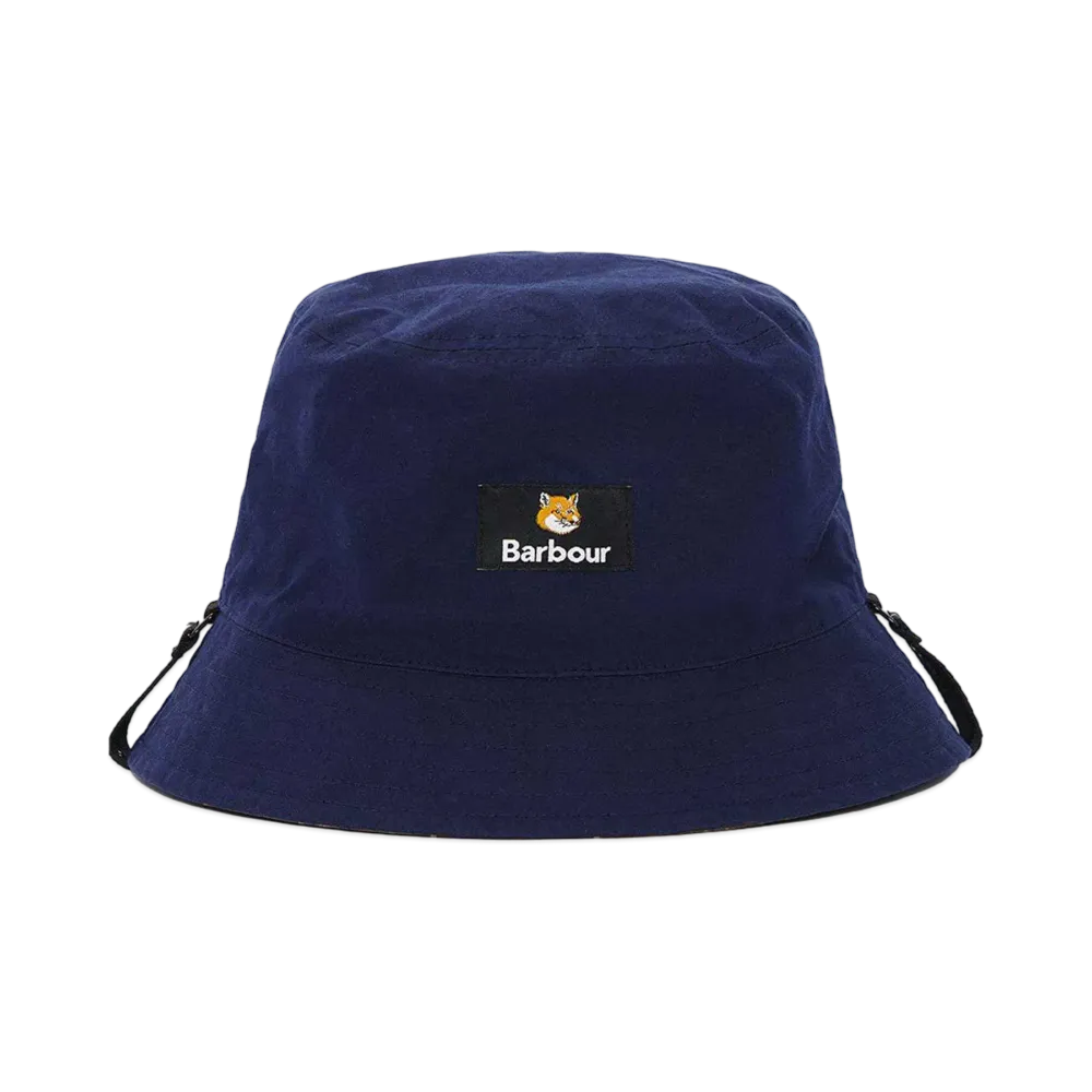 Barbour x Maison Kitsune Reversible Bucket Hat "Navy"