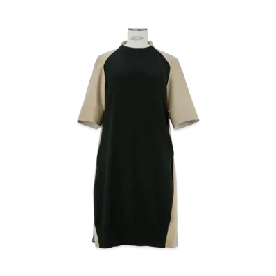 sacai Cotton Gabardine x Knit One Piece "Black/Beige"
