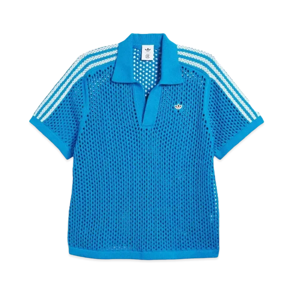 adidas x CLOT Crochet Polo "Bright Blue"