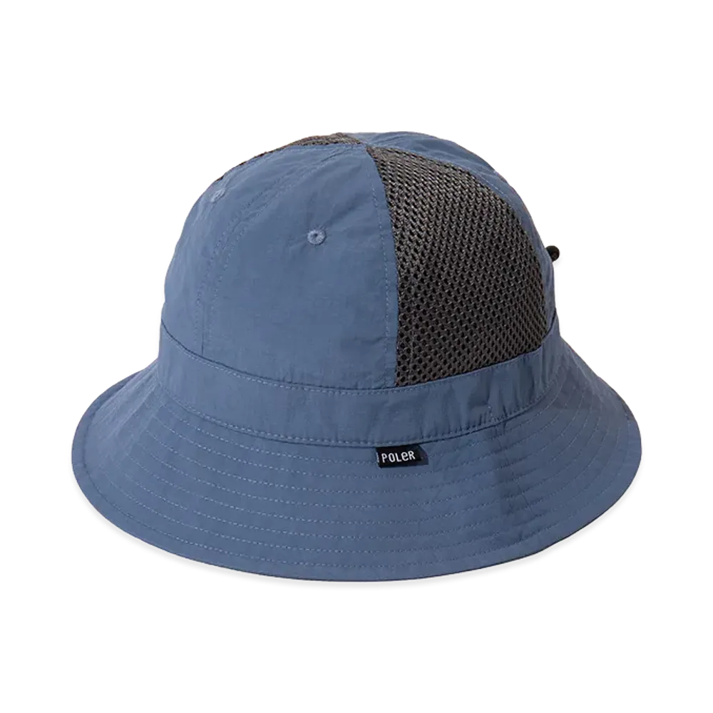 POLeR Nylon Mesh Bell Hat "Blue"
