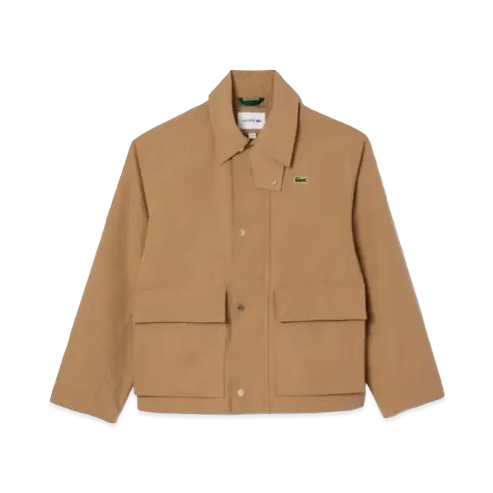 LACOSTE Water Repellent Snap Button Jacket "Beige"
