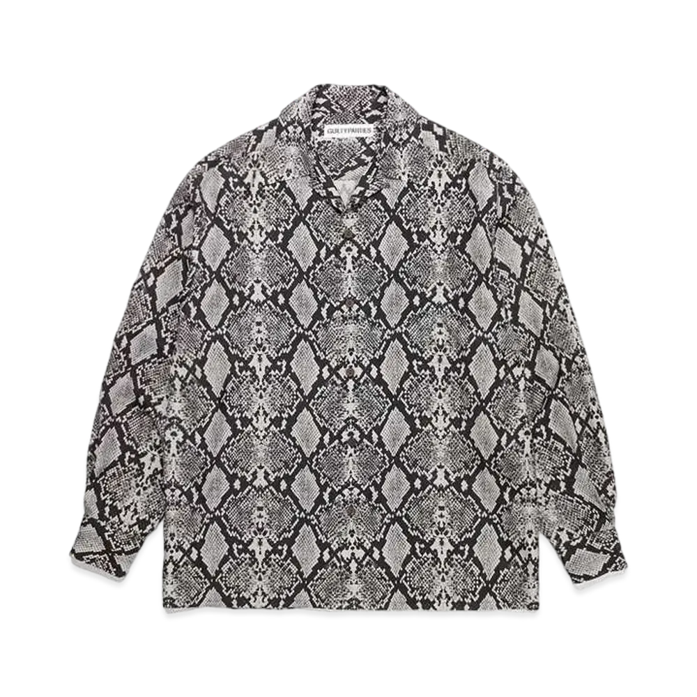 WACKO MARIA Python Open Collar Shirt "Ivory"