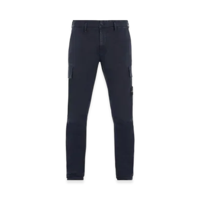 Stone Island 306L1 T.CO+OLD Stretch Broken Twill Cotton Cargo Trousers - 22FW "Navy Blue"